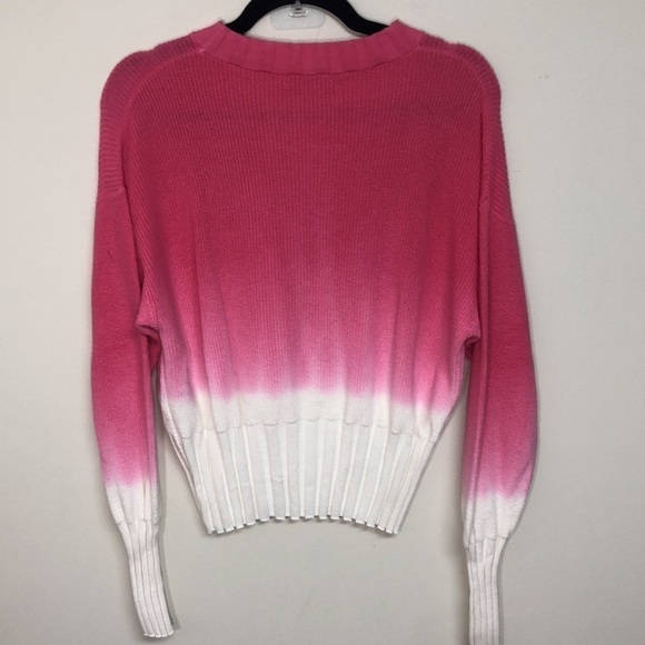 SCOTT & SCOTT LONDON Pink White Ombré Sweater Large - Picture 6 of 7